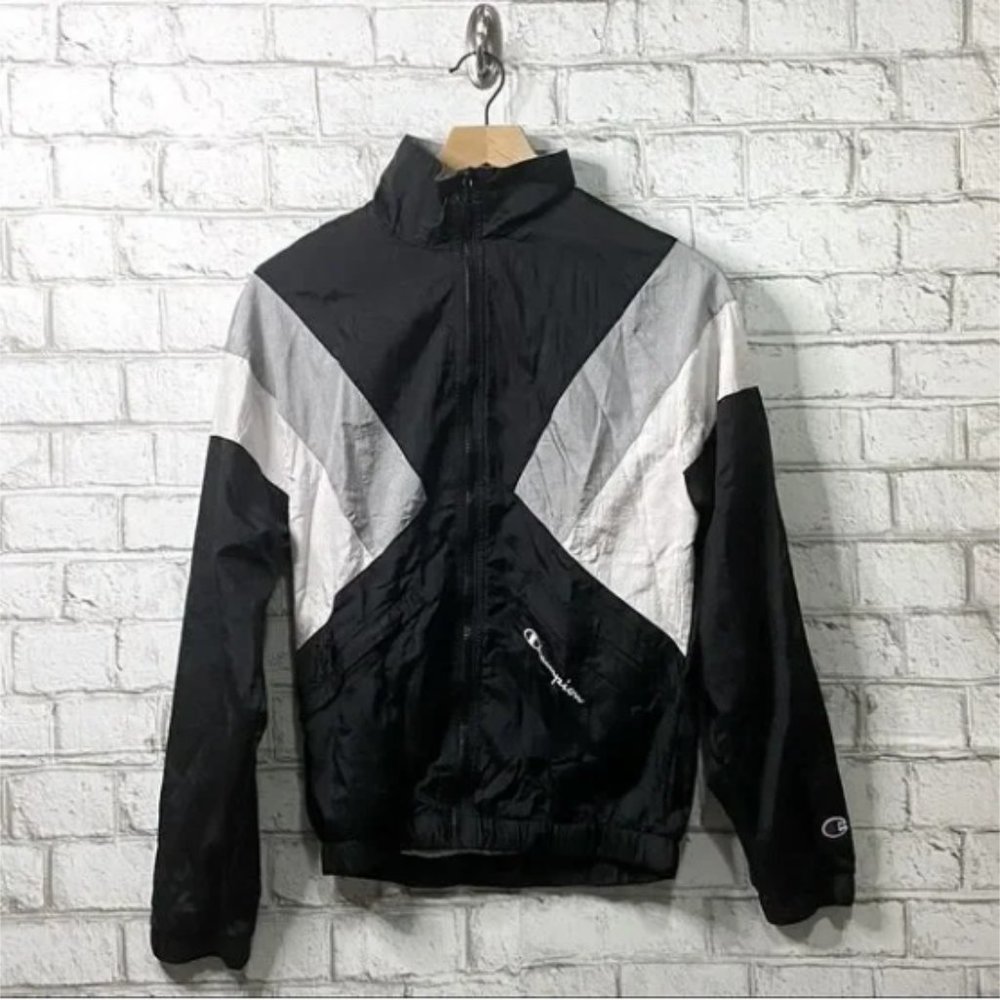 Black Nylon Champion Jacket Women’s Size XS